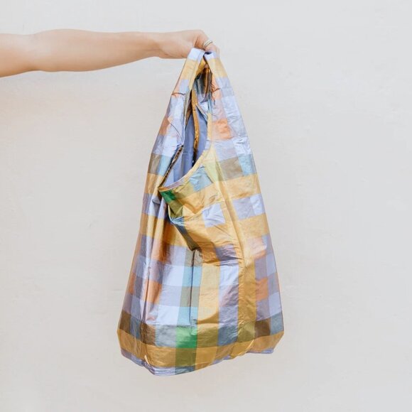 NWT Standard Baggu - Madras Metallic - Picture 5 of 9